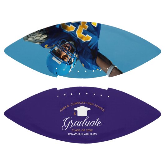 Paarse Gouden Afstuderen Custom Afstuderen Foto American Football (Panelen)