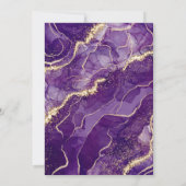 Paarse gouden agaat 30e 30-jarig verjaardagsfeest kaart (Achterkant)