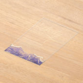 Paarse Gouden Agaat 60e Zestig Verjaardagsfeest Acryl Uitnodigingen (Laagn)