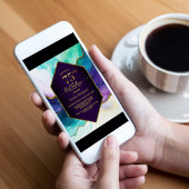 Paarse gouden agaat 75e verjaardagsfeestje kaart