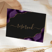 Paarse gouden agaat Dark Reserved Wedding Place Kaart