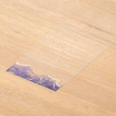 Paarse gouden agaat Elegante moderne bruiloft Acryl Uitnodigingen (Laagn)