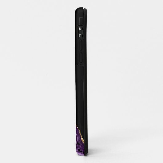 Paarse gouden agaat kristal personaliseren Case-Mate iPhone case (Achterkant/links)