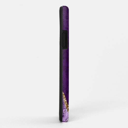 Paarse gouden agaat kristal personaliseren Case-Mate iPhone case (Achterkant/rechts)