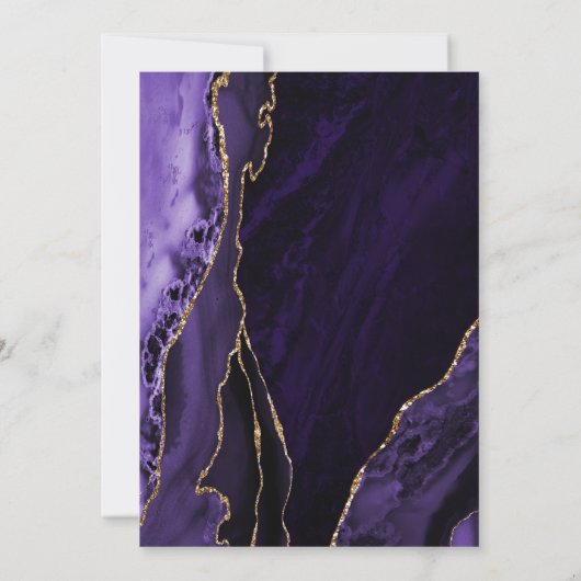 Paarse gouden agaat verrassing 30e verjaardag kaart (Achterkant)