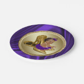 Paarse gouden Baby shower papier Borden Papieren Bordje (Gekanteld)