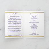 Paarse gouden begrafenisdienst gevouwen programma (Binnen)