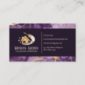 Paarse Gouden Biege Marmeren Schoonmaak Huizen Hui Visitekaartje (Voorkant)