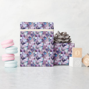 Paarse, Gouden & Blauwe Edelsteen Cadeaupapier