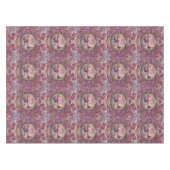 Paarse Gouden Blauwe Perzische Bloemen Pauw Tafelkleed (Voorkant (Horizontaal))