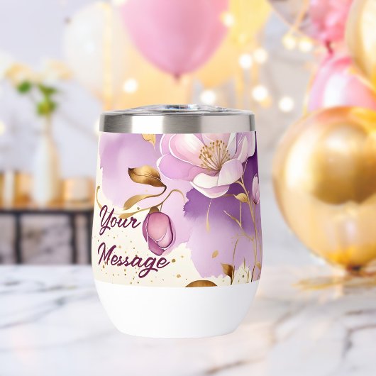  Paarse gouden bloemen