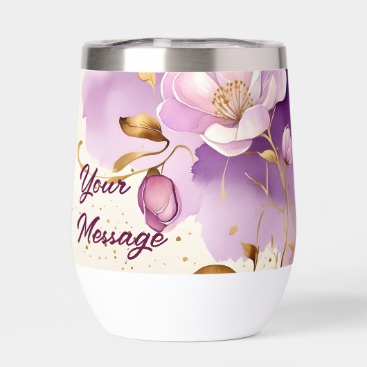  Paarse gouden bloemen (Achterkant)