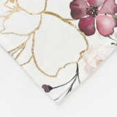 Paarse Gouden Bloemen Baby Milestone Deken Meisje (Hoek)