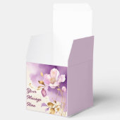 Paarse gouden bloemen Bedankdoosjes (Geopend)