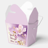  Paarse gouden bloemen Bedankdoosjes (Geopend)