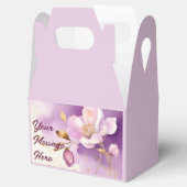  Paarse gouden bloemen Bedankdoosjes (Geopend)
