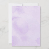 Paarse gouden bloemen rijden door Baby shower para Kaart (Achterkant)