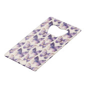 Paarse Gouden Bogen Bruidsfeest Creditkaart Flessenopener (Achterkant Gekanteld)