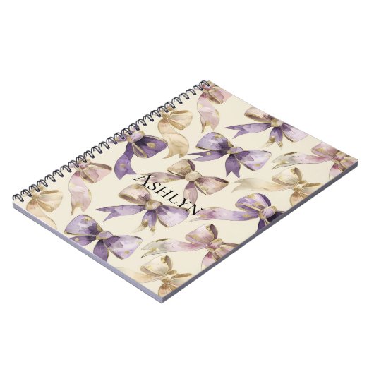 Paarse gouden bogen notitieboek (Linkerzijde)