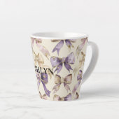 Paarse gouden bogen Verjaardag Latte Mok (Rechterhoek)