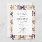 Paarse gouden bogen Vrijgezellenfeest Kaart (Voorkant)