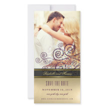 Paarse & gouden boho spiraal Stippen Elegante chiq