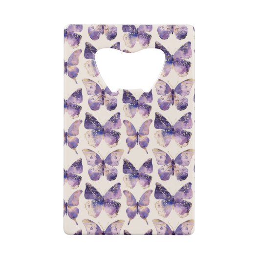 Paarse Gouden Boogjes Bruidsdouche Creditkaart Flessenopener (Achterkant)