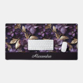 PAARSE GOUDEN BOTANISCHE TUIN BLOEMEN ELEGANT OP M BUREAUMAT (Keyboard & Muis)