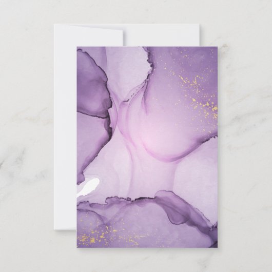 Paarse gouden bruiloft bedankkaart (Achterkant)