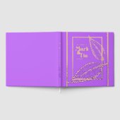 Paarse gouden bruiloft Folie gastenboek (Volledig)