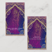 Paarse & gouden buikdanslessen Dansers Dans Visitekaartje (Voorkant / Achterkant)