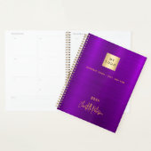 Paarse gouden business logo Elegant 2025 Planner (Display)