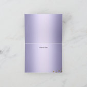 Paarse gouden champagne & kroonluchter Bedankt Car (Binnen)