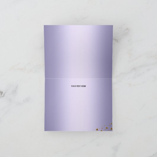 Paarse gouden champagne & kroonluchter Bedankt Car (Binnen)