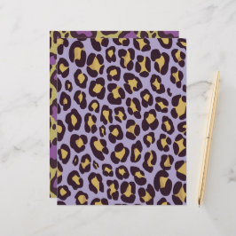 Paarse & Gouden Cheetah Bont Patroon Scrapbook Pap