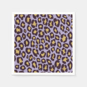 Paarse & Gouden Cheetah Vlekken Patroon Decoupage Servet (Voorkant)