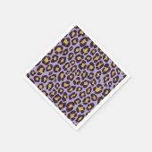 Paarse & Gouden Cheetah Vlekken Patroon Decoupage Servet (Hoek)