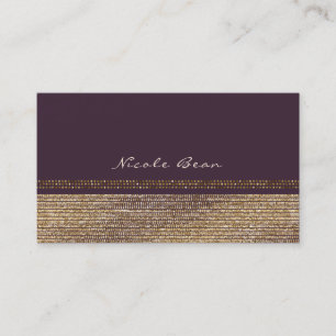 Paarse Gouden Chic Glanzende Glam Elegante Op Maat Visitekaartje