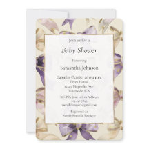 Paarse Gouden Cream Bows Baby shower