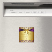  Paarse gouden Damask Bewaar de Datummagneet Magneet (Insitu (Vaatwasser))