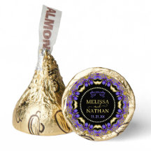 Paarse gouden diamanten kant Unieke bruiloft