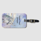 Paarse gouden droom eenhoorn bagagelabel (Voorkant (horizontaal))