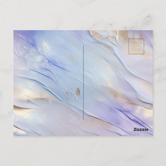 Paarse gouden droom eenhoorn briefkaart (Achterkant)