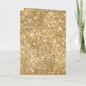 Paarse Gouden Droom Eenhoorn Goud Glitter Kaart (Achterkant)