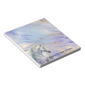 Paarse gouden droom eenhoorn notitieblok (Schuin)