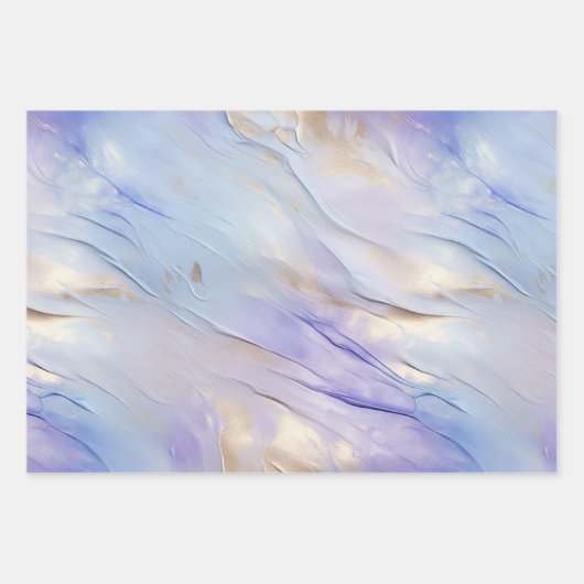 Paarse gouden droom inpakpapier vel (Voorkant 2)