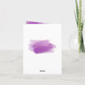 Paarse Gouden Eenhoorn Baby shower Bedankt Opmerki Kaart (Achterkant)