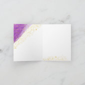 Paarse Gouden Eenhoorn Baby shower Bedankt Opmerki Kaart (Binnen)