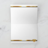 Paarse, gouden en Aqua Elegant bruiloft Bedankkaart (Binnen)