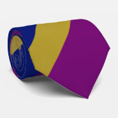 Paarse gouden en blauw gestreepte Stropdas (Opgerold)